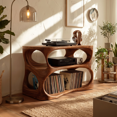 Modern Vinyl Display Stand For Entertainment Interior Space