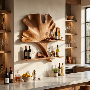 Farmhouse Wall Wine Stand For Kitchen Bar Storage Nook