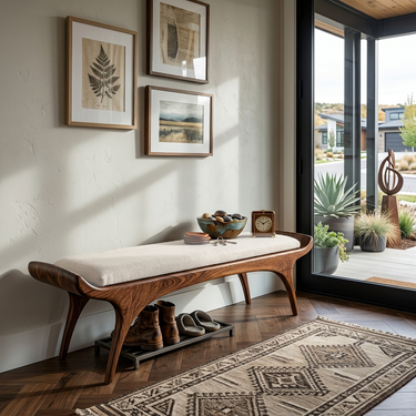 Contemporary Statement Bench For Entryway Or Home Interior