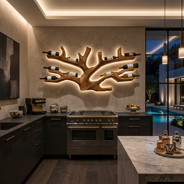 Artistic Wine Bottle Holder For Home Bar