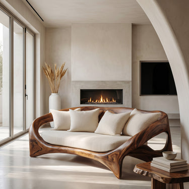 Organic Sculptural Sofa For Living Room Space