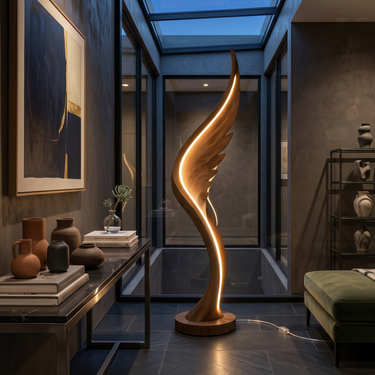 Contemporary Soaring Wing Floor Lamp For Modern Lounge
