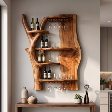Artisan Wine Storage Shelf For Home Bar