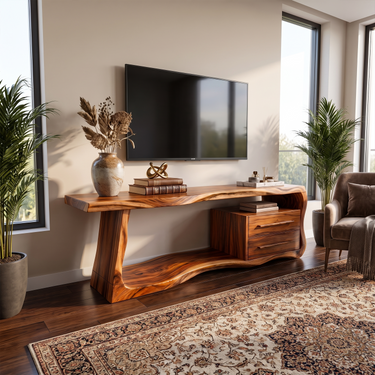 Organic Modern TV Console For Living Room