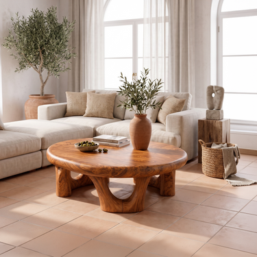 Minimalist Round Coffee Table For Lounge Room