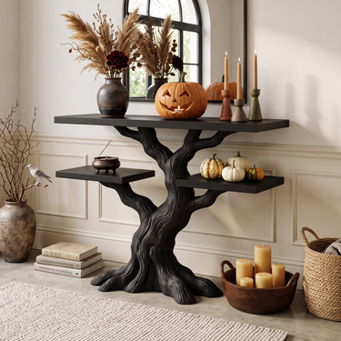 Modern Twisted Tree Entryway Table For Gothic Halloween Decor