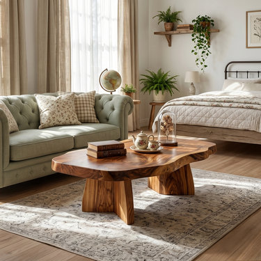Farmhouse Wood Coffee Table For Bedroom Lounge