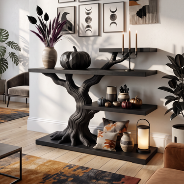 Contemporary Twisted Root Display Table For Gothic Halloween Furniture