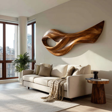 Contemporary Wood Wall Sculpture Art For Wall Decor