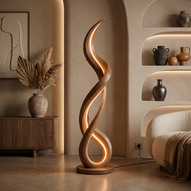 Organic Gentle Wave Floor Lamp For Modern Interior