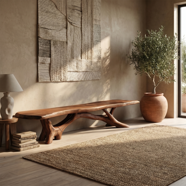 Rustic Bench For Hallway Living Room
