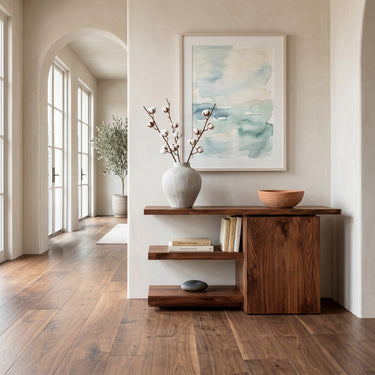 Modern Asymmetrical Console Table For Entryway