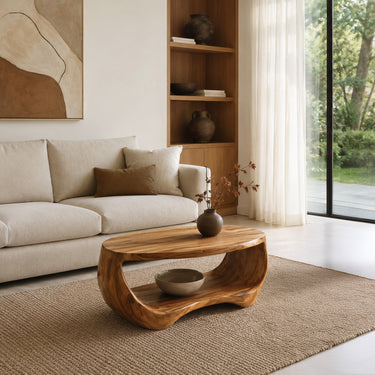 Modern Coffee Table Oval Shape For Living Room