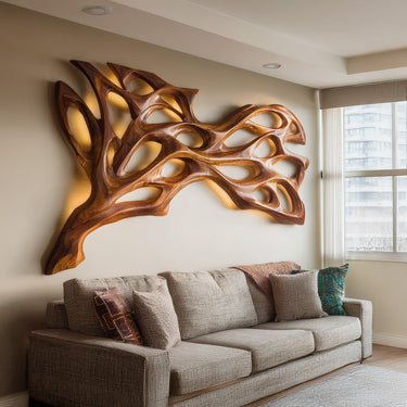 Abstract Natural Wood Wall Art For Modern Home
