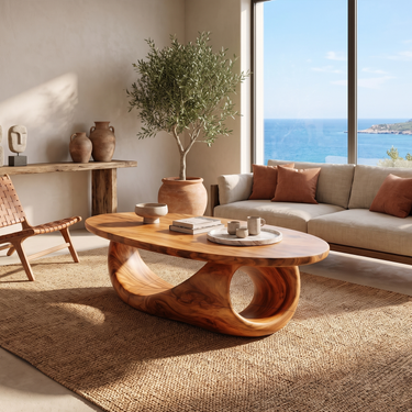 Mediterranean Coffee Table For Coastal Living Room