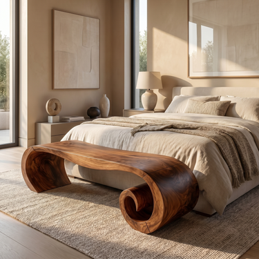 Minimalist End Of Bed Bench For Bedroom