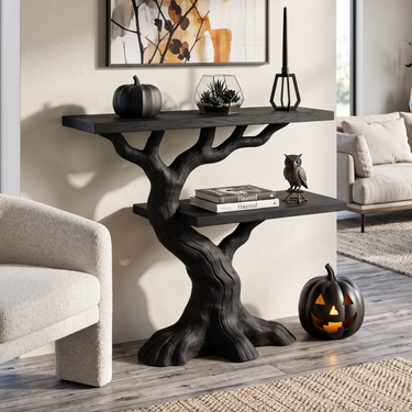 Modern Gnarled Branch Entryway Table For Vintage Halloween Decor