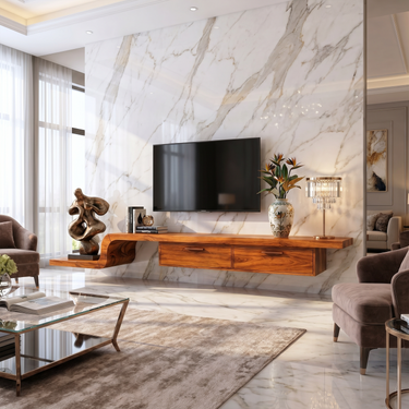 Contemporary Floating Media Console For Living Room