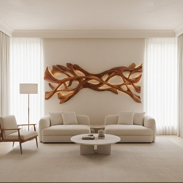 Organic Wood Wall Art For Contemporary Home Accent