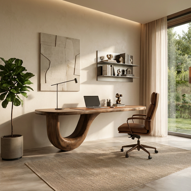 Minimalist Study Desk For Reading Room