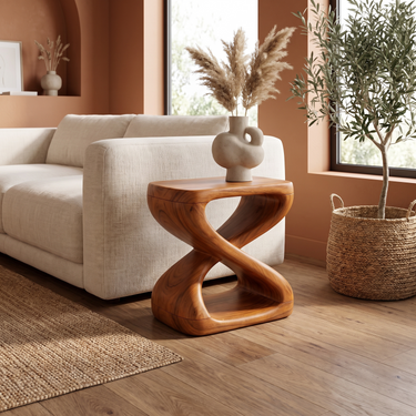 Twisted Designer Side Table For Cozy Bedroom