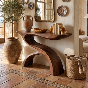 Modern Organic Display Table For Contemporary Living Space