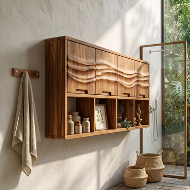 Modern Sculptural Bathroom Cabinet Master Bathroom