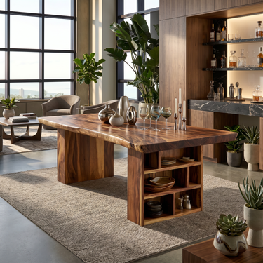 Modern Kitchen Table With Storage Cabinet