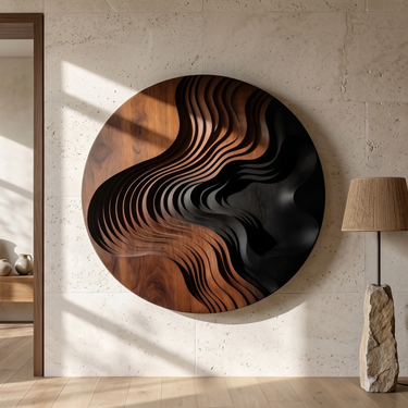 Organic Contour Wall Art For Lounge Interior