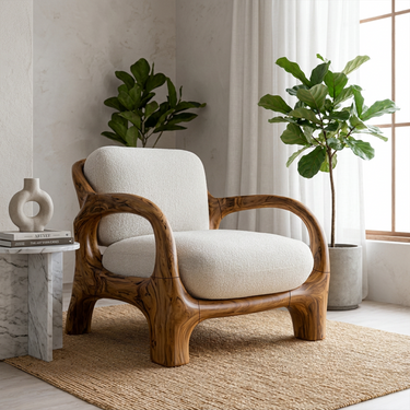 Organic Modern Lounge Chair For Living Room