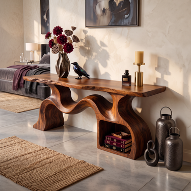 Modern Twisted Base Console Table For Halloween Home Furniture