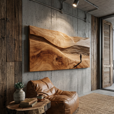 Artisan Fishing Boat Wood Wall Art For Contemporary Organic Interior Design