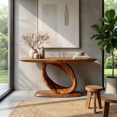 Rustic Entryway Console Table For Living Room