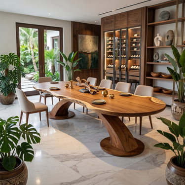 Organic Statement Table For Luxury Dining Room