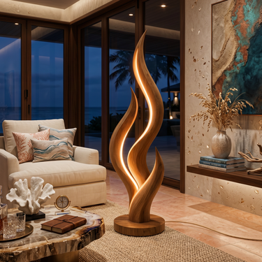 Modern Flow Curve Lamp For Bedroom Corner