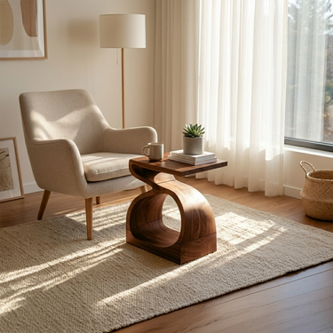 Rustic Side Table For Living Room Bedroom