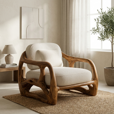 Japandi Lounge Chair For Living Room