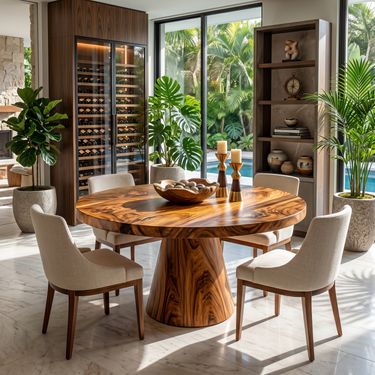 Luxury Round Center Table For Wine Dining Room