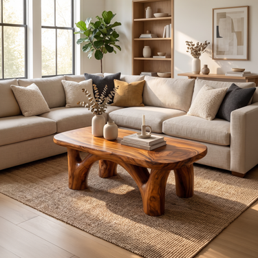 Japandi Coffee Table For Cozy Living Room
