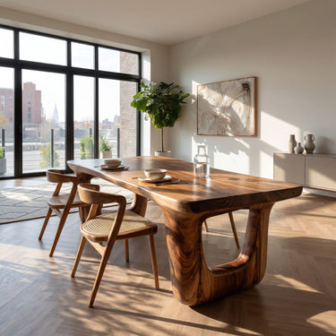 Organic Wooden Dining Table For Dining Room Decor