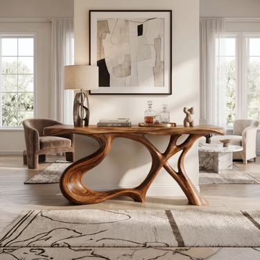 Organic Root Base Console Table Luxury Living Room