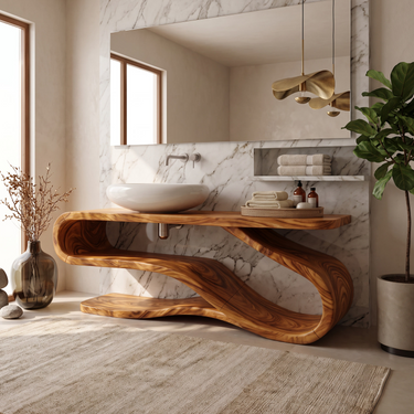 Sculptural Modern Bathroom Vanity For Contemporary Bathroom