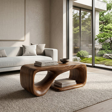 Modern Sculptural Coffee Table For Living Room Decor