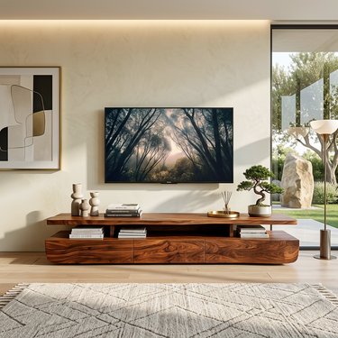 Contemporary TV Cabinet Functional Storage Drawers For Home