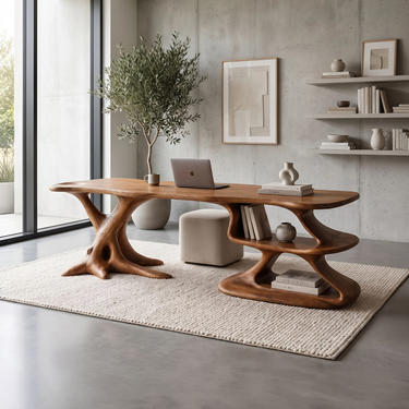 Minimal Asymmetric Storage Desk Home Office Study Room