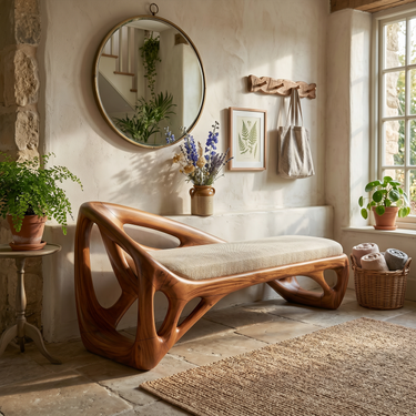 Live Edge Dining Bench Rustic Farmhouse