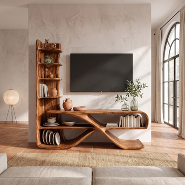 Organic Modern Media Console For Living Room