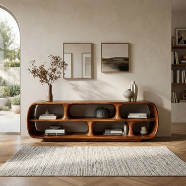 Minimalist Wooden Display Bookshelf For Living Room Decor