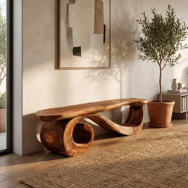 Organic Modern Bench For Living Room