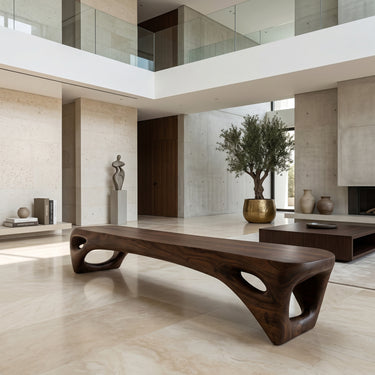 Modern Open Base Bench For Living Room